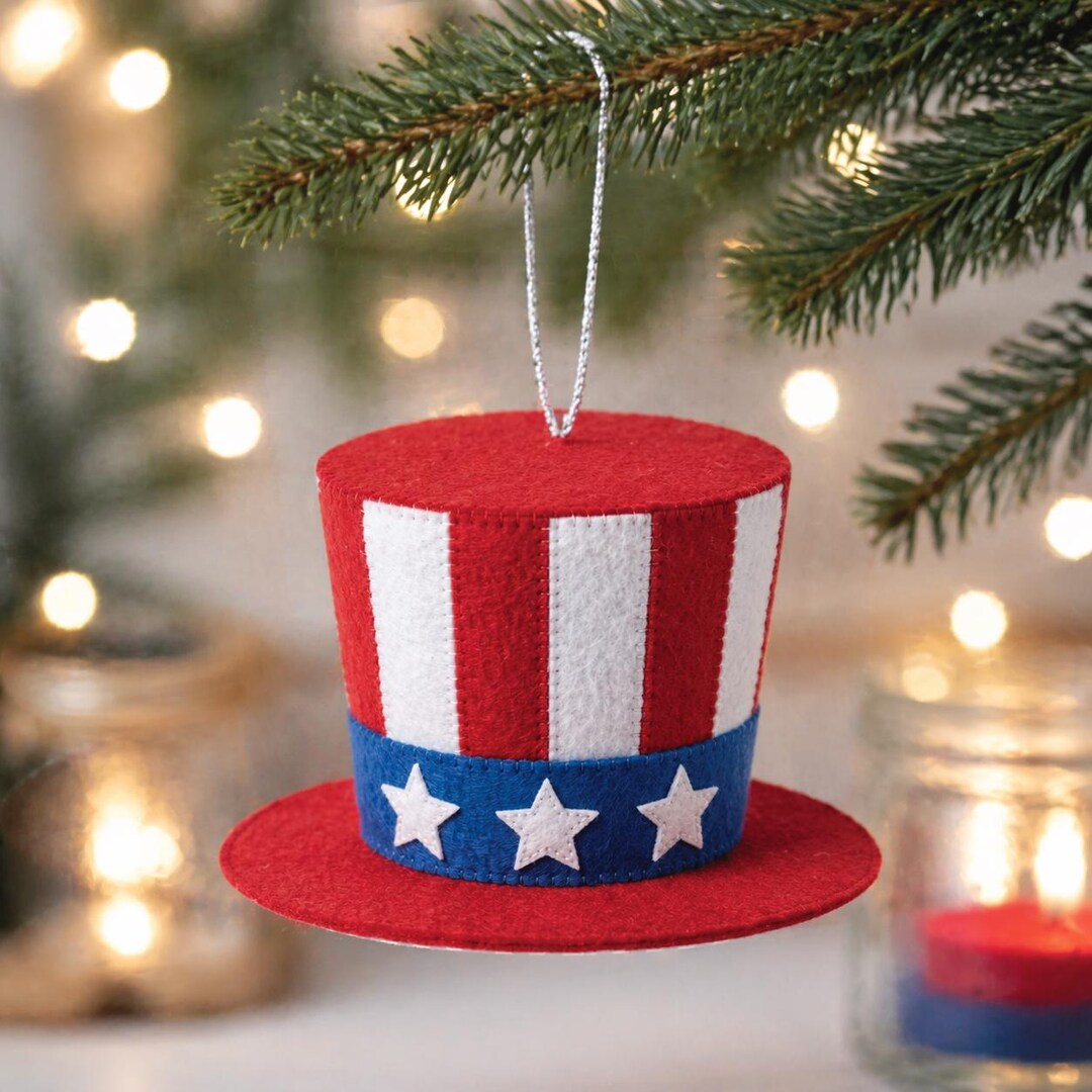 Felt Patriotic USA Flag Hat Sewing Pattern PDF – Red White Blue 4th of ...