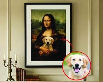 Custom Pet Portrait – Mona Lisa Dog & Cat Art (Digital Download)