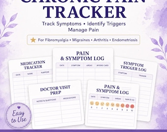 Chronic Pain Tracker – Symptom & Medication Log Printable