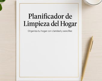 Planificador de Limpieza del Hogar | PDF Imprimible