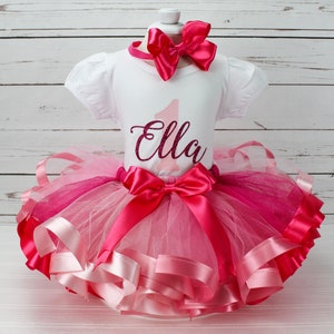 Personalized Pink First Birthday Outfit for Baby Girl 1st Birthday Dress Berry 1st Birthday Custom Birthday Shirt Idea for One Year Old Gift