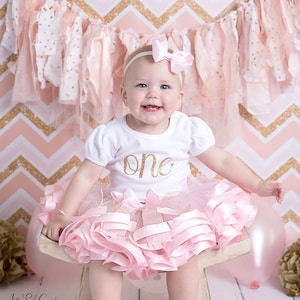 First Birthday Outfit Girl 1st Birthday Outfit Girl Baby Girl Birthday Dress Princess Tutu for One Year Old Girl Baby Girl Birthday Gift image 1