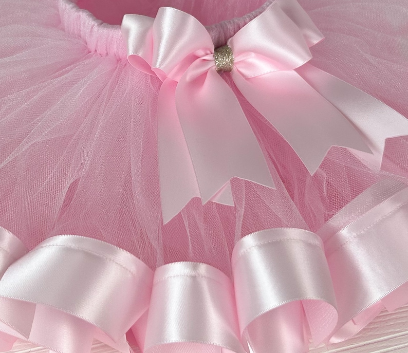 Pink Baby Girl Tutu 1st Birthday Tutu for Girl First Birthday Tutu Skirt Cake Smash Baby Girl Photo Prop Toddler Birthday Keepsake Gift image 2