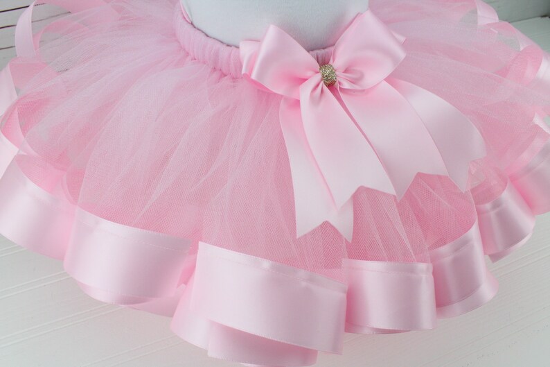 Pink 1st Birthday Girl Outfit First Birthday Gift for Girl Pink and Gold Tutu Skirt 1st Birthday Tutu One Birthday Shirt Baby Girl Dress image 4