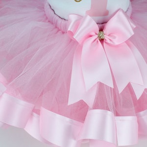 Pink and Gold ribbon trimmed Tutu for baby girl