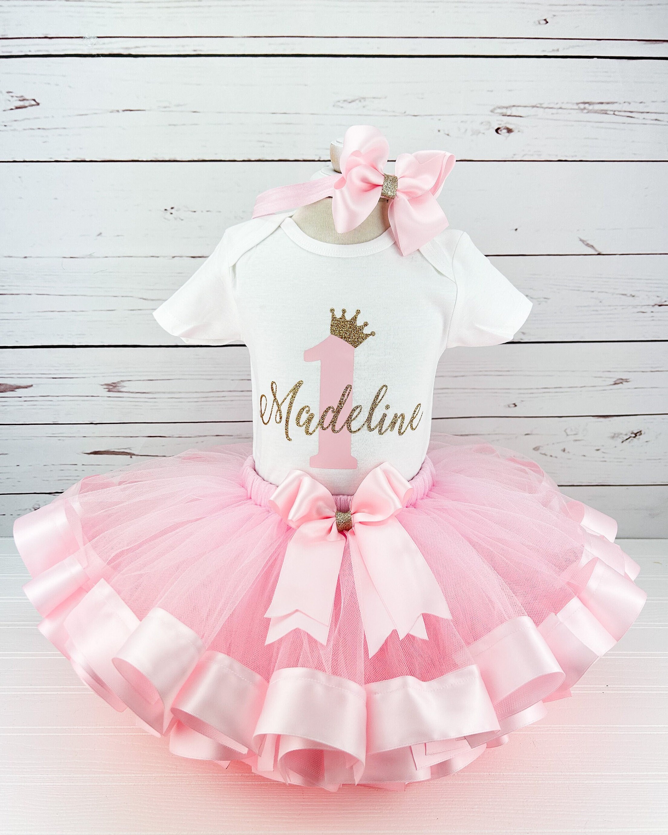  Baby girl princess birthday outfit First birthday