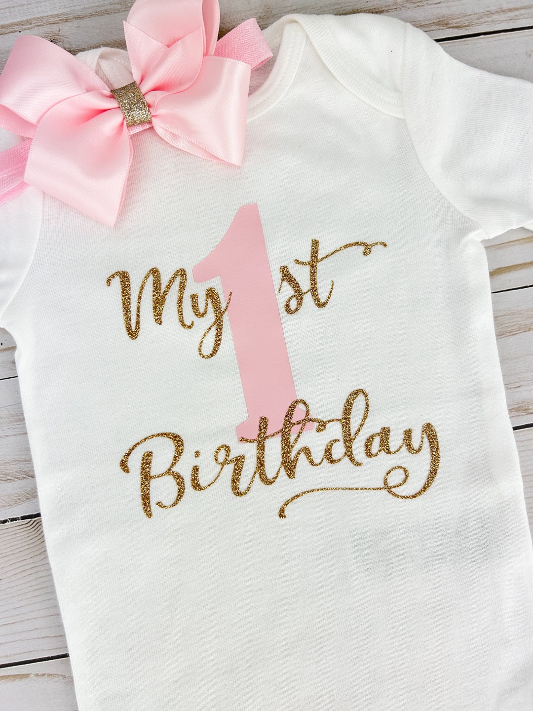 Girl 1st Birthday Shirt Girl First Birthday Bodysuit Baby Girl - Etsy