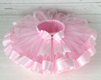 Pink Baby Girl Tutu 1st Birthday Tutu for Girl First Birthday Tutu Skirt Cake Smash Baby Girl Photo Prop Toddler Birthday Keepsake Gift