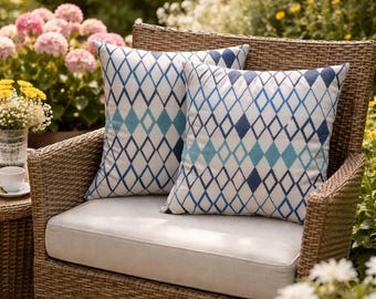 Waterproof Outdoor Cushion 45cm – Garden Scatter Cushion 18”, Weather Resistant Patio Pillow