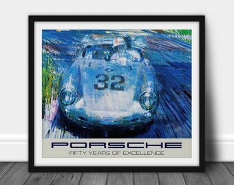 1982  Vintage Auto Racing Poster - Digital Download, Printable Art, Vintage Auto Racing Decor