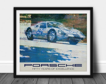 1982  Auto Racing Poster - Digital Download, Printable Art, Vintage Auto Racing Decor