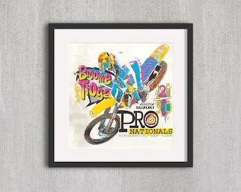 1992 BROOME TIOGA Pro Nationals Vintage Motocross Poster - Motorcycle Decor, Motorcycle Print, Motorcycle Poster, Motocross, Supercross