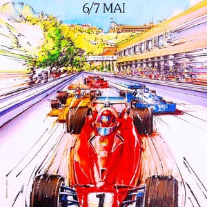 1978 FORMULA 1 MONACO Grand Prix Digital Download, Printable Art, Vintage Auto Racing Decor, Racecar Print, Racecar Poster image 2