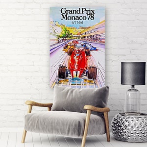 1978 FORMULA 1 MONACO Grand Prix Digital Download, Printable Art, Vintage Auto Racing Decor, Racecar Print, Racecar Poster image 5