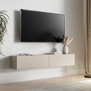 Lyxigt modernt TV-bänk | Flytande mediakonsol för exklusiva interiörer | Digital design