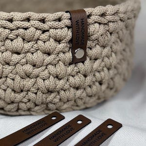 Étiquettes pour paniers · Étiquettes faites main · Accessoires DIY · Bobbiny · Étiquette · Fait main avec amour