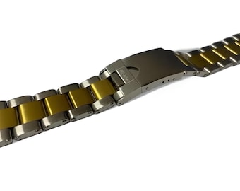Tudor 22mm 2/tone yellow silver stainless steel wristwatch strap Fast shipping