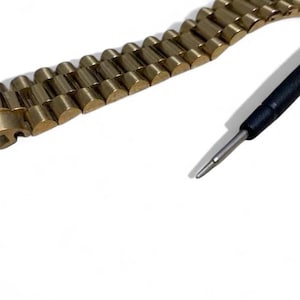 Gelb Vergoldetes Präsident Uhrenarmband (20 mm/ 21 mm) Schneller Versand