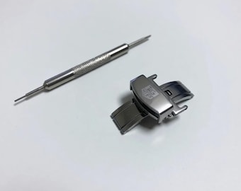 Hebilla de cierre desplegable de acero inoxidable Tag Heuer de 16 mm/18 mm, sólida, envío rápido