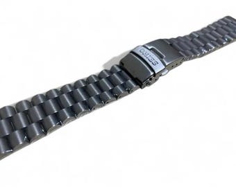 Uhrenarmband 20 mm / 22 mm Seiko Präsident Silber Edelstahl Schneller Versand