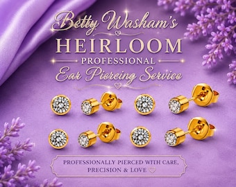 Ear piercing with professional tools, earrings add on only for  my reborn baby girls.