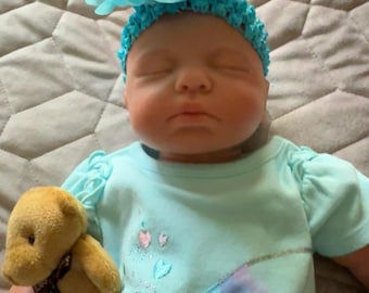 Full Body Silicone Reborn Doll, Handpainted open Mouth, Realistic 18inch 7lb Girl
