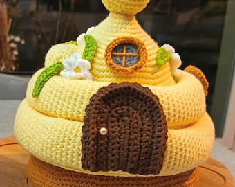beehive house and its bees