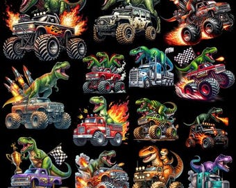 T-Rex Dinosaur PNG | Roaring T-Rex Clipart | Jurassic Dino Silhouette Cut File (Digital Download)