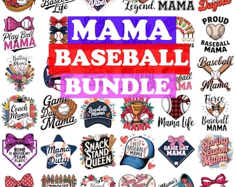 Baseball PNG Bundle, Game Day PNG, Baseball Mama PNG, Ballpark Designs, Retro Sports Sublimation Files, Digital Download