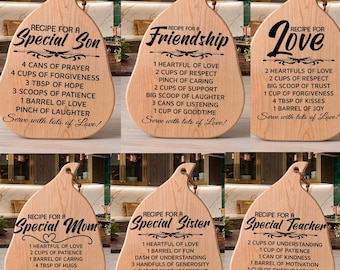 Funny Family Recipe SVG Bundle, Cutting Board Laser Engraving Files, Kitchen Quotes SVG PNG, Recipe Gift Design, Digital Download