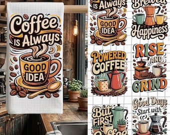 Kitchen Coffee PNG Bundle, Funny Quotes PNG, Baking Cooking Sublimation, Kitchen Towel Design, Home Decor PNG