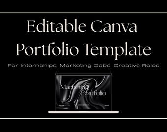 Marketing Portfolio Template | Editable on Canva | Downloadable PDF