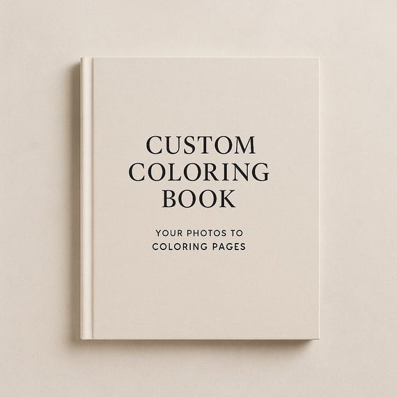 Custom Coloring Book from Your Photos | Personalized Coloring Pages | Kids, Couples, Pets | Digital Download