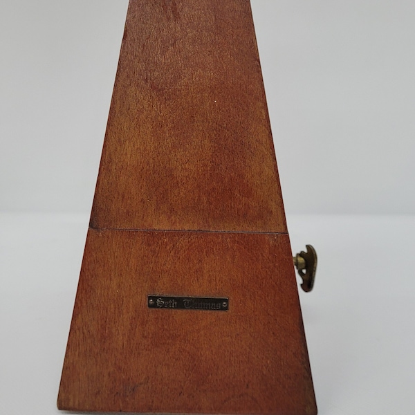 Vintage Seth Thomas Metronome Music Timing Instrument Wood Brass