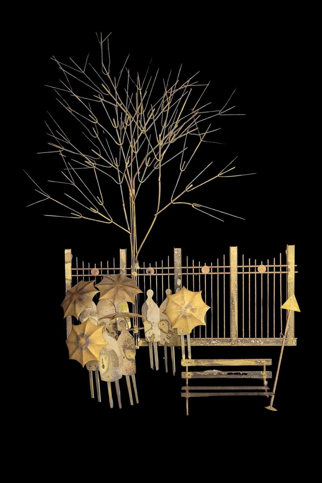 よしーの様用　Curtis Jere 1960年代　brass tree Large Curtis Jere Tree Sculpture in brass. Mid-century