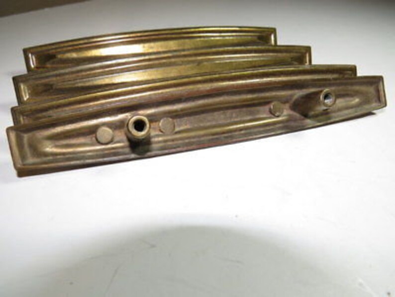 5 Art Deco Brass Drawer Pulls Antique Hardware Vintage Dresser Handles Knobs Knobs Pulls Craft Supplies Tools Delage Com Br