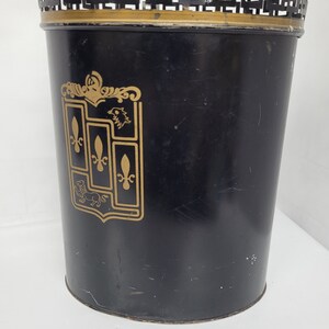 Vintage Metal Waste Basket Trash Can Vanity Bathroom - Etsy