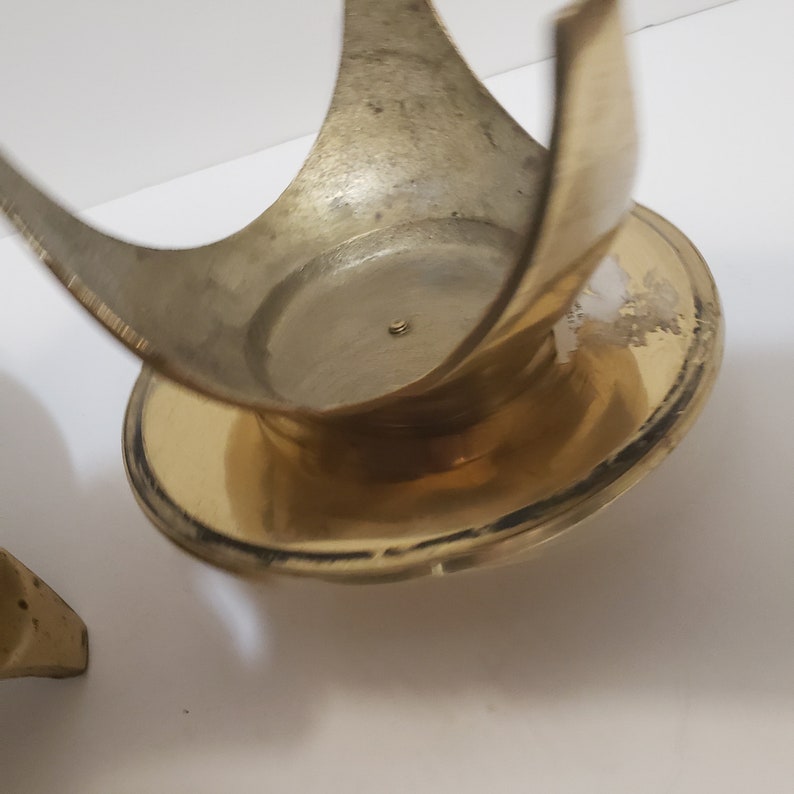 Vintage Pair Brass Asian Candlesticks Candle Holders Gold Etsy