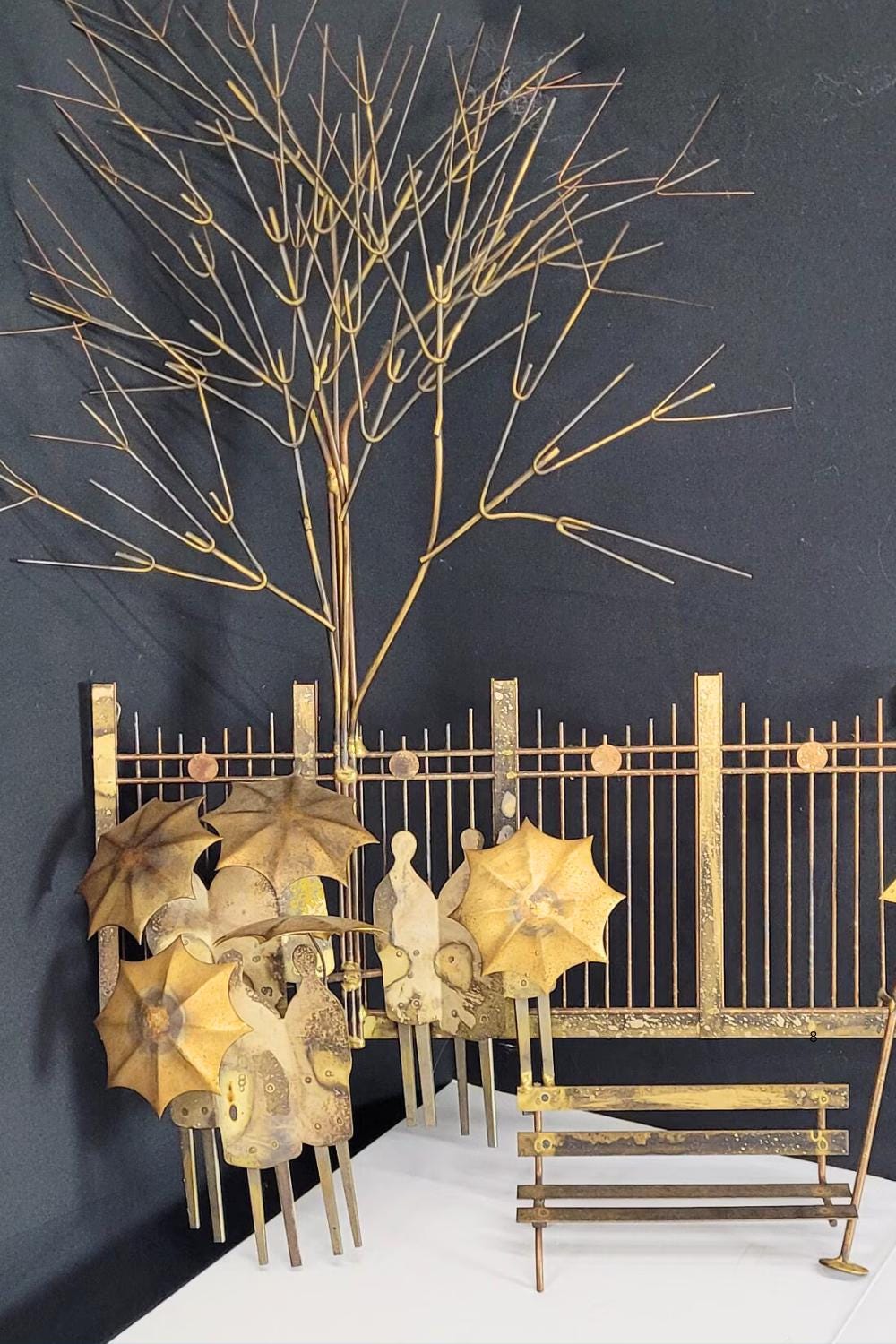 よしーの様用　Curtis Jere 1960年代　brass tree Vintage Curtis Jere Style Patinated Brass Potted Tree Sculpture