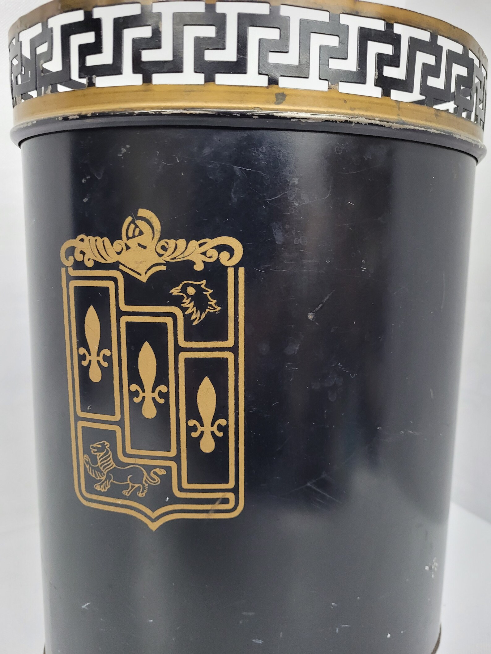 Vintage Metal Waste Basket Trash Can Vanity Bathroom - Etsy