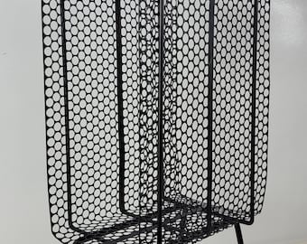 Mid century modern telephone table mesh rare pen holder in the style of richard galef