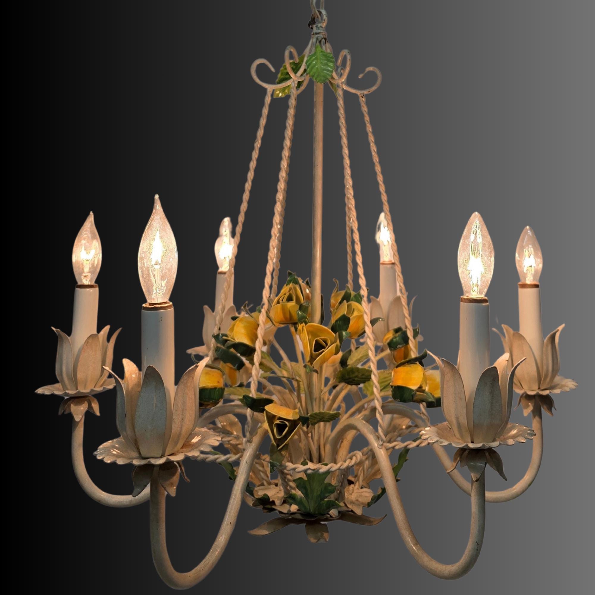 Shabby Chic Flower Chandelier