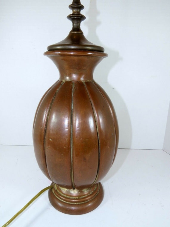 antique copper table lamp