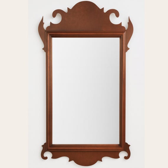 Vintage Mahogany Wall Mirror, 42