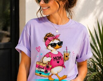 Lustige Mama Ente PNG, Chaos Mama Sommer Design, Strand Mama Shirt Grafik, Mutterleben Sublimation, Sofort Download