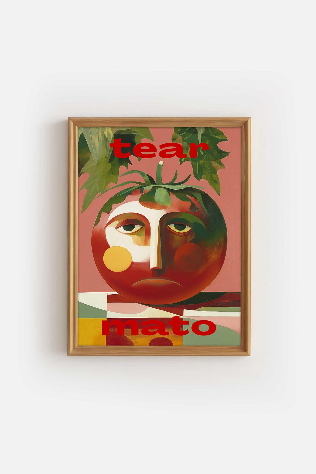 Abstract Tomato, 'tearmato' Art Print, Surreal Food Illustration Poster ...