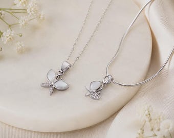 925 Silver Mother Daughter Butterfly Necklace Set | Matching Pendant – PairedWings