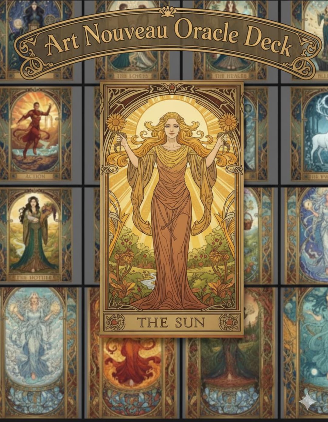 Art Nouveau Oracle Card Deck Prints | Digital Download Printable ...