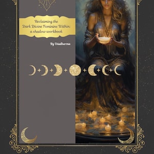 Dark Divine Feminine Shadow Workbook | Digital Fillable Self-Healing Journal | Shadow Integration Guidel | Dark Goddess Archetype