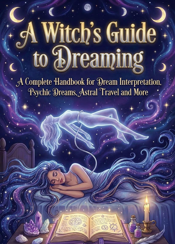 Dream Guide for Witches | Astral Travel, Psychic Dreams and Grimoire Pages | Dreamwork & Shadow Work PDF | 20 Page Digital Download